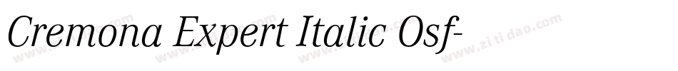 Cremona Expert Italic Osf字体转换